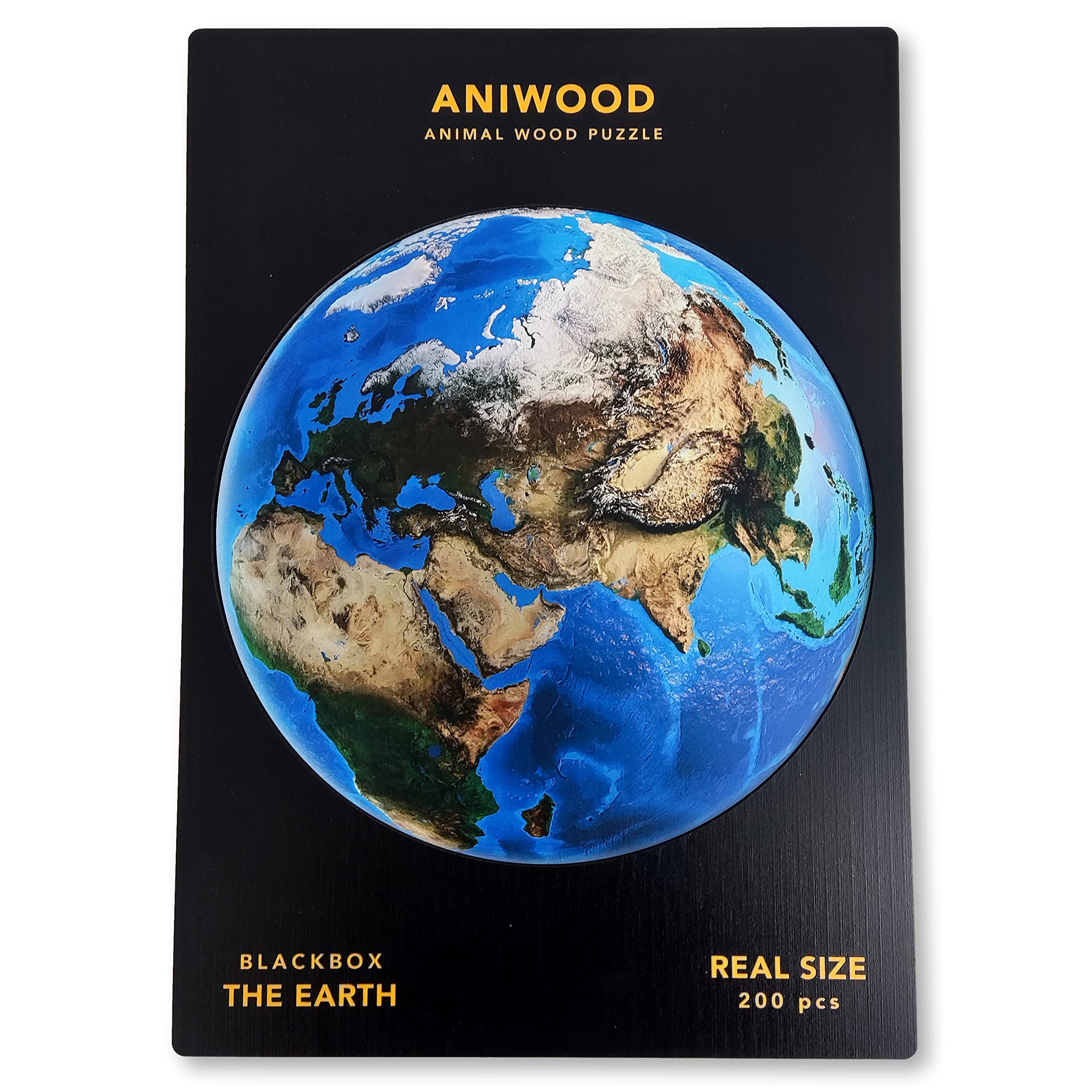 ANIWOOD Puzzle de Madera de Animales. Tapa troquelada, Caja a tamaño Real del Puzzle. 3 Modos de dificultad, Elemento Decorativo. Piezas únicas Originales de Animales (Medium, Caballito de Mar) — view 8