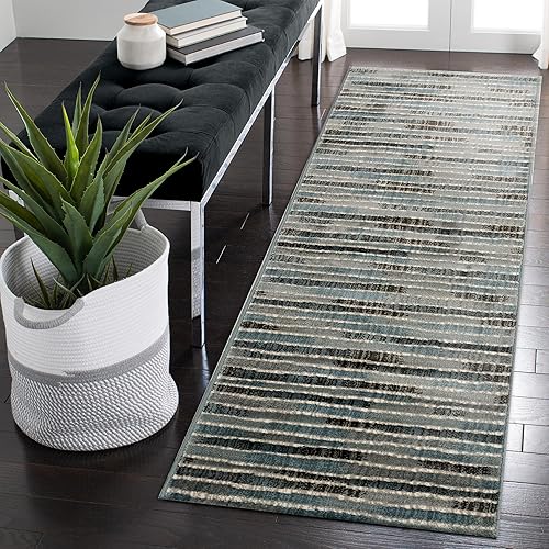 Miniatura 8 de Liora Manne Alfombra de interior Soho Agate azul 39 x 59 pulgadas