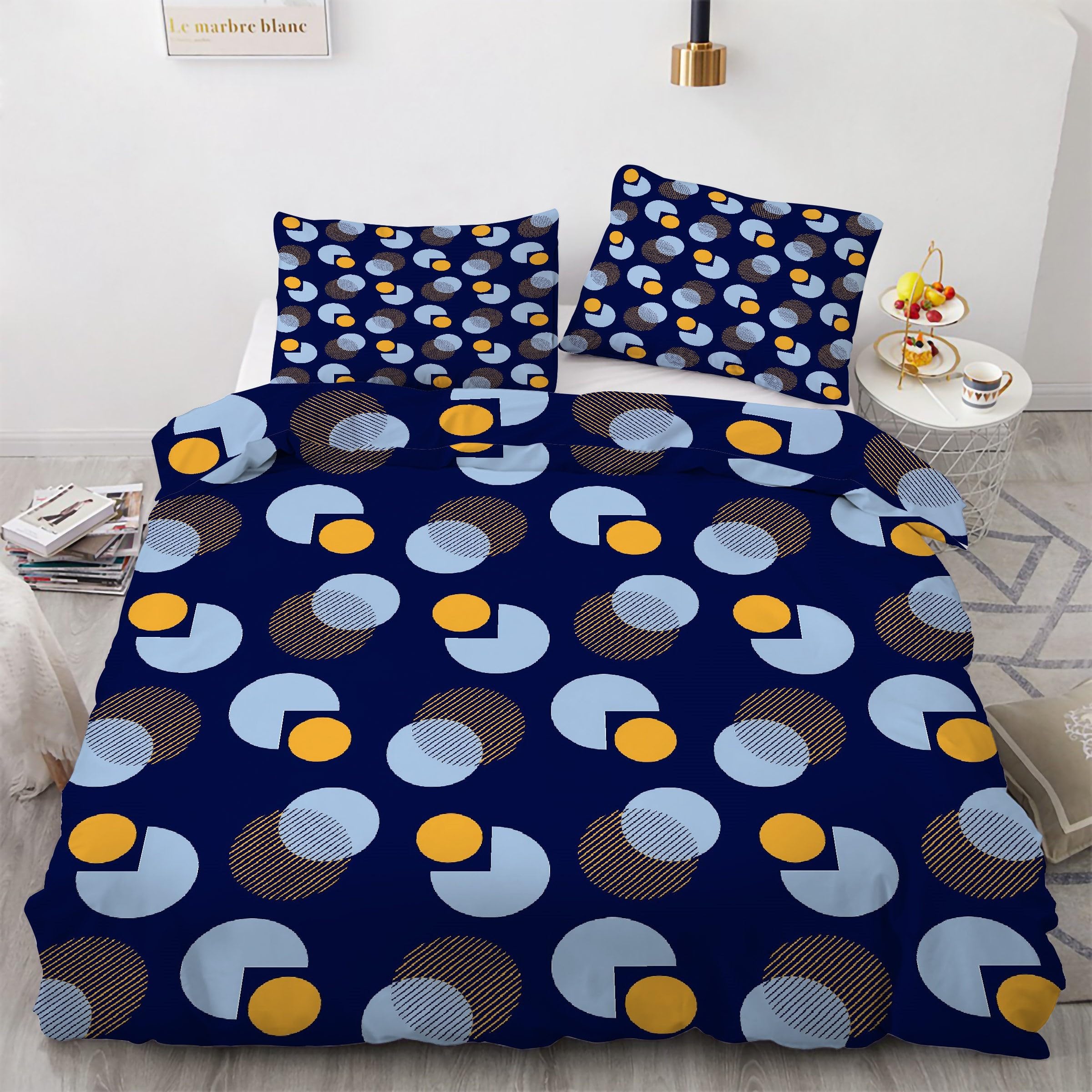 Housse de couette 240x260 bleu pour transformer votre chambre en cocon moderne