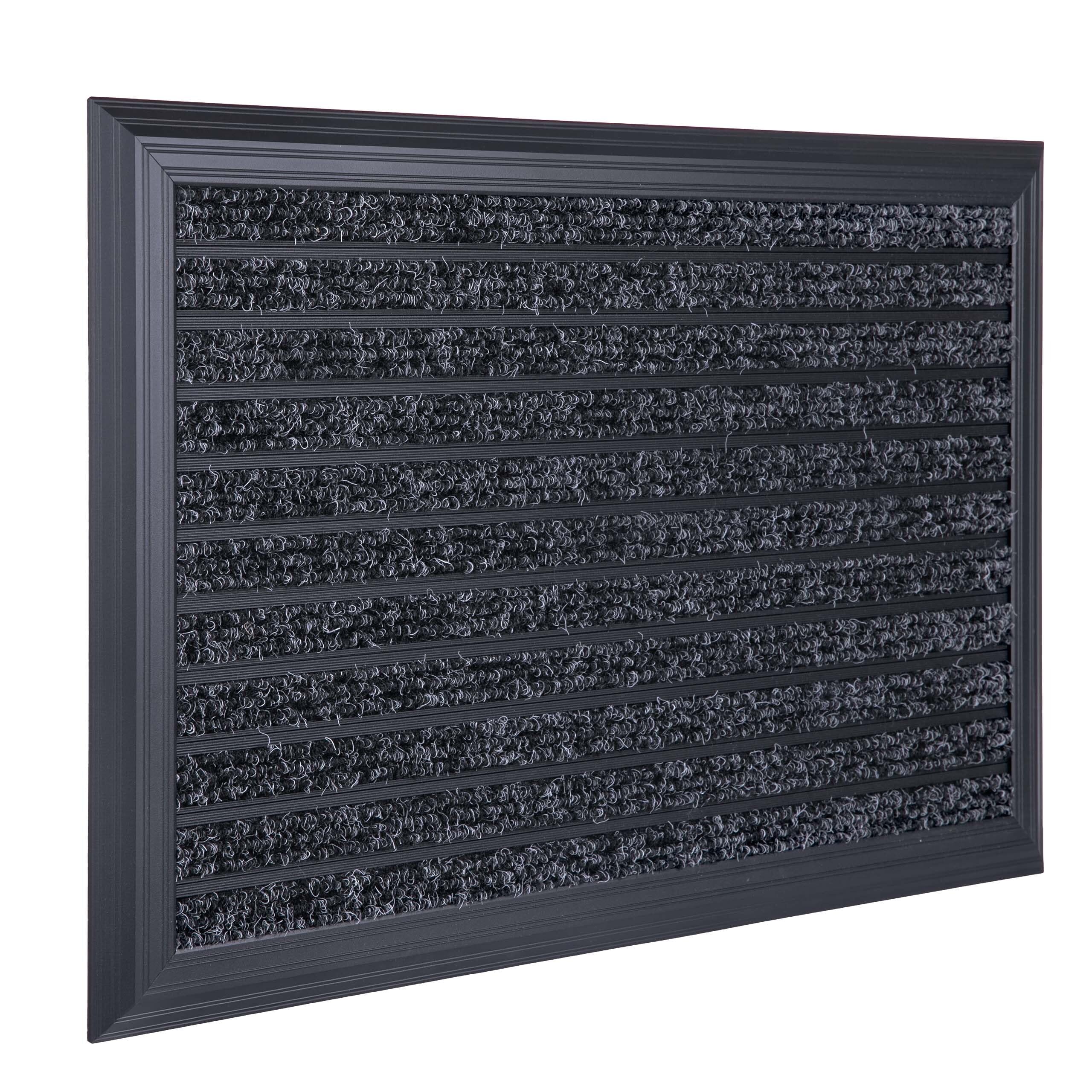 Relaxdays Fußmatte 80x50 cm Aluminium Schmutzfangmatte Innen & Außen