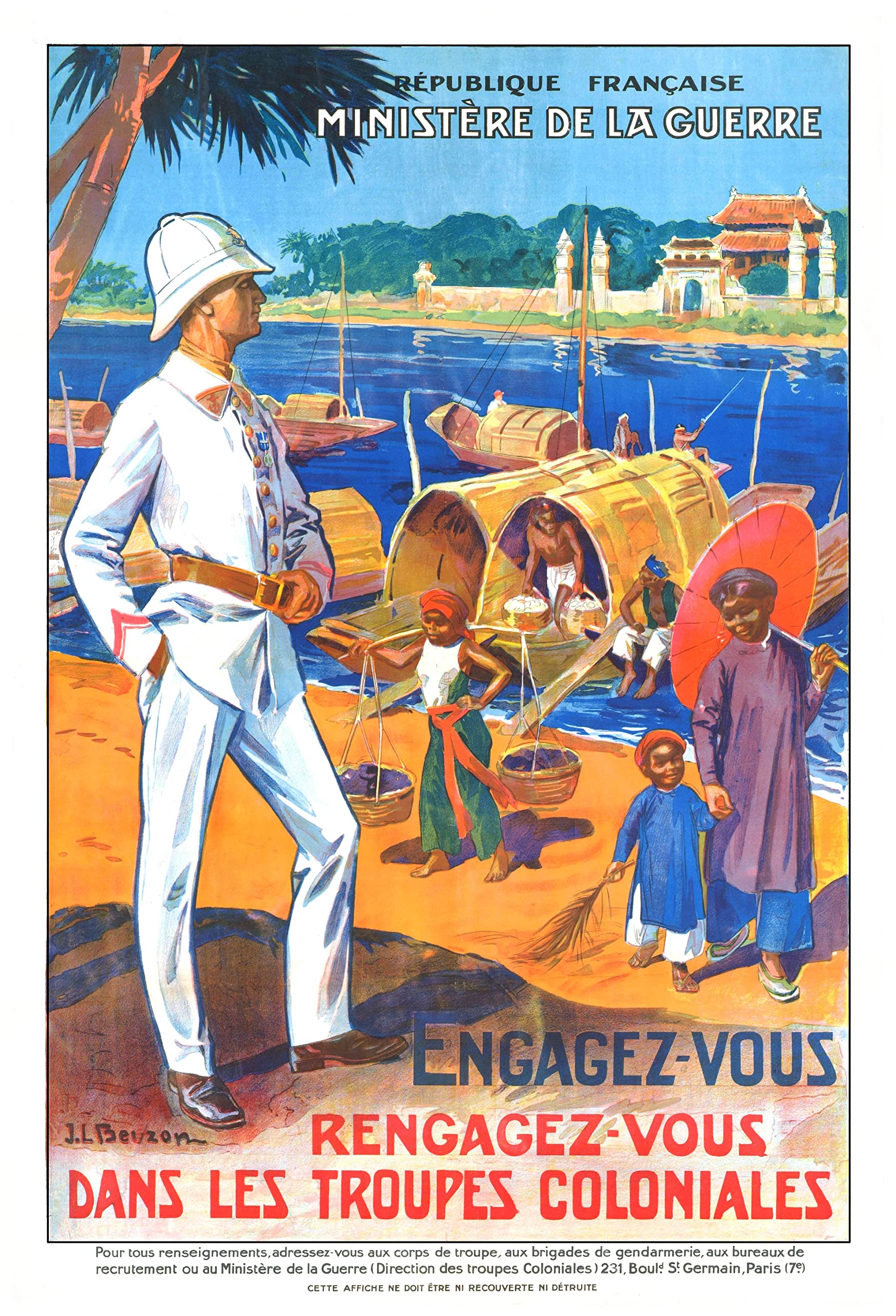 Photosegor Troupe Coloniale 55 Poster Riproduzione - Formato 110x150 cm su carta Luxe 300 GR. Tutti formati e supporti possibili
