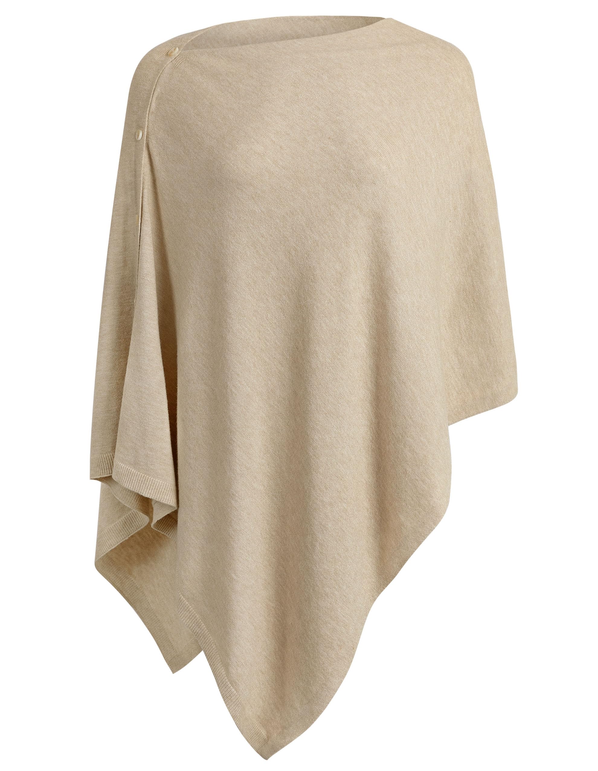 Women's Versatile Knitted Shawls Scarf Poncho Sweater with Buttons Lightweight Spring Summer Fall Wraps