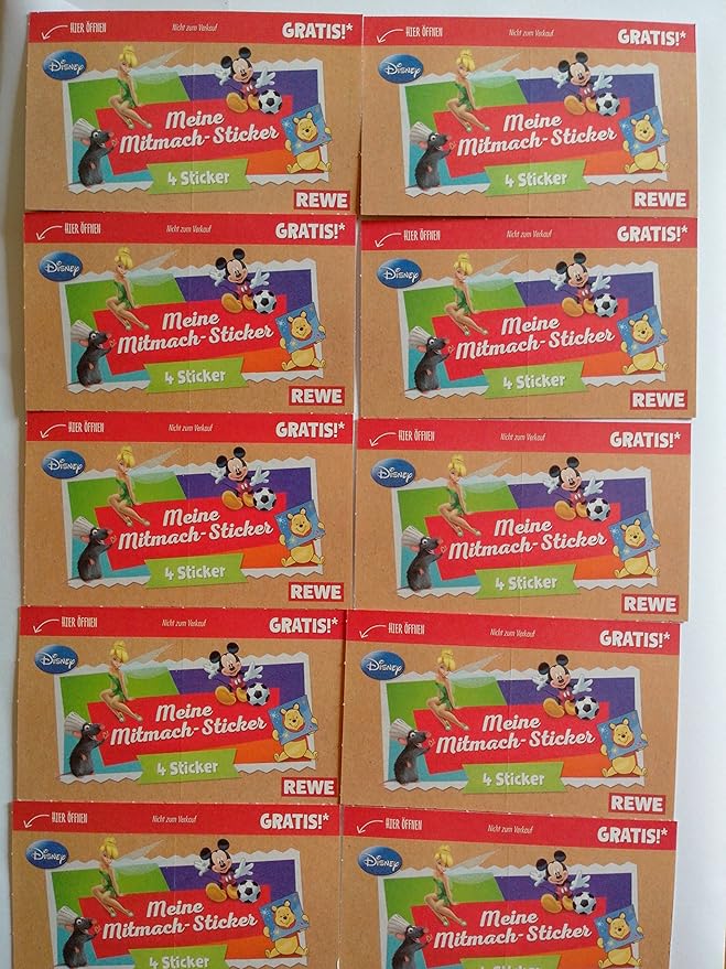 50 Tüten (200 Sticker) REWE: Amazon.de: Spielzeug