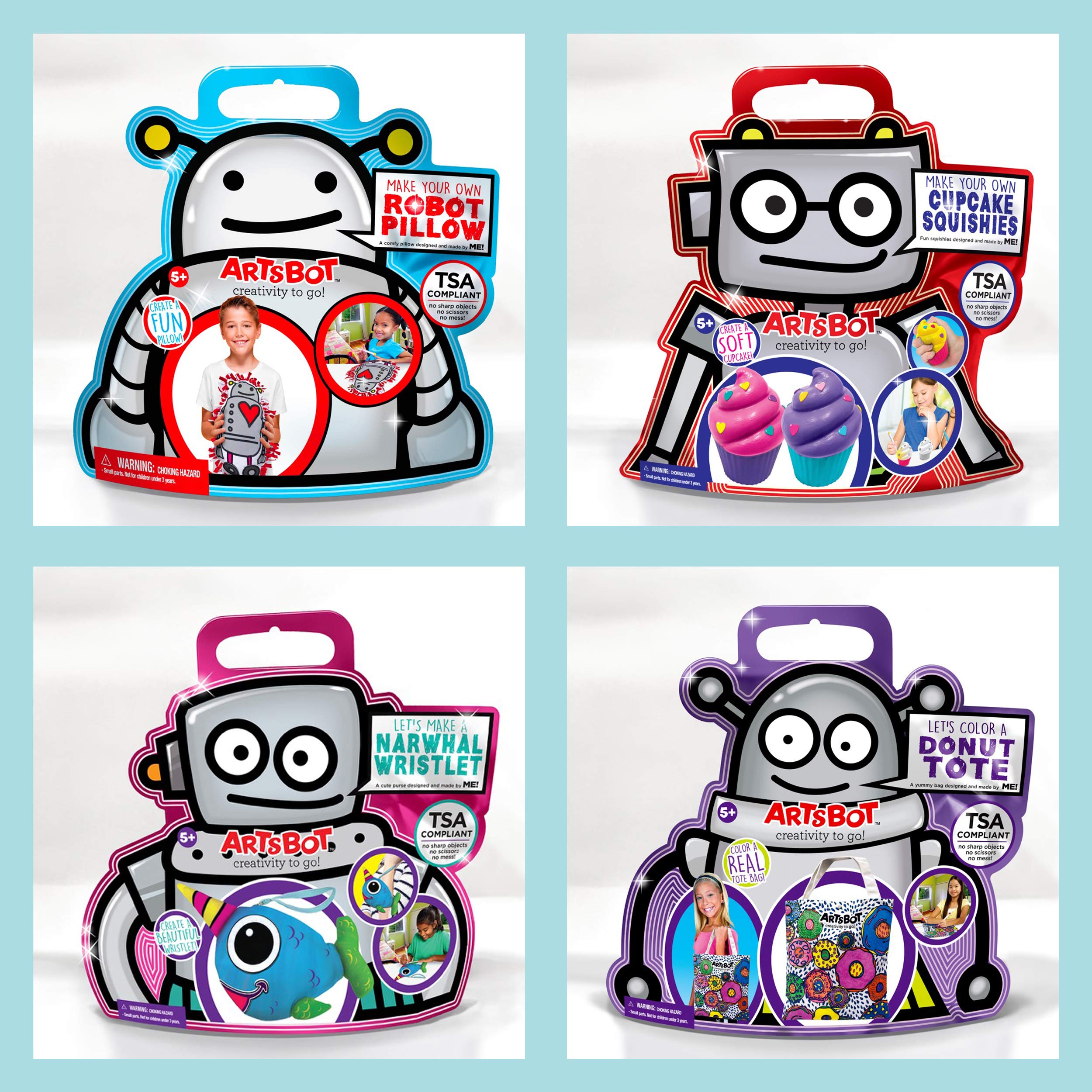Craft Kits - Hazlo tu mismo, creatividad e imaginación sobre la marcha, compacto, libre de desorden, kit de arte sin estrés para niños y niñas de 5 o más años, compatible con núcleo común, 4 kits geniales 6