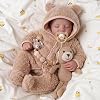 Muñecas Bebé Reborn Realistas BABESIDE Niño, Cuerpo de Vinilo Completo | Detalles Realistas de Ojos Cerrados, Extremidades Móviles, Conjunto de Oso y Accesorios de Cuidado para Juego de Crianza Realista 3