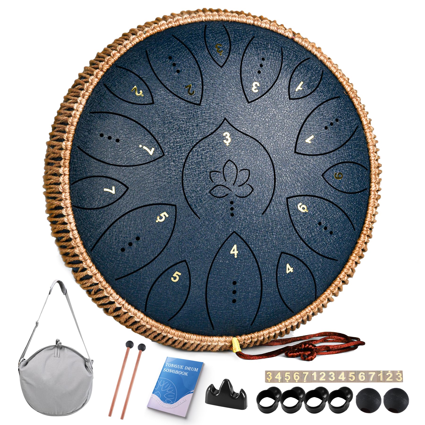 Amazon.com: Steel Tongue Drum 13 Inches 15 Notes, Hand Pan