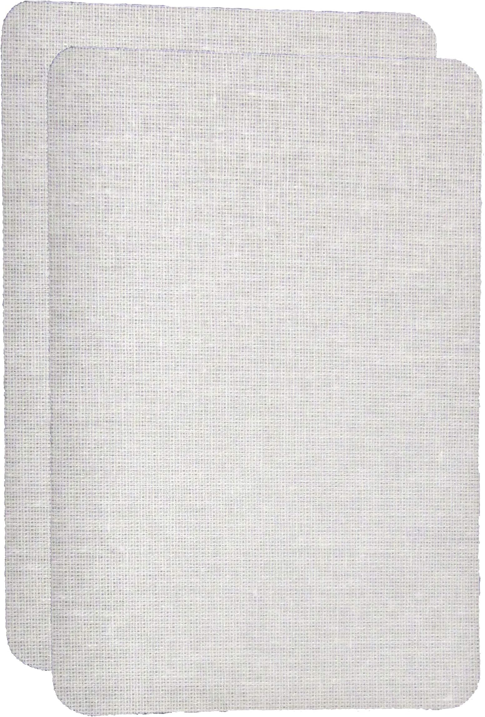 IHS Range iron-on patch, cotton, 10 cm x 15 cm, repair patch, repair kit 2er Set Weiß