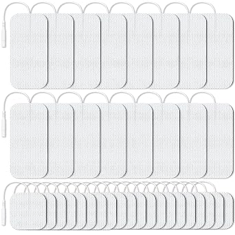 AUVON 36-Pack TENS Unit Electrode Pads for TENS Unit, 2 Sizes TENS Pads Combination Set, Reusable and Latex Free Pigtail TENS Unit Pads Compatible with AUVON, TENS 7000, Comfytemp, Neocarbon, TENKER