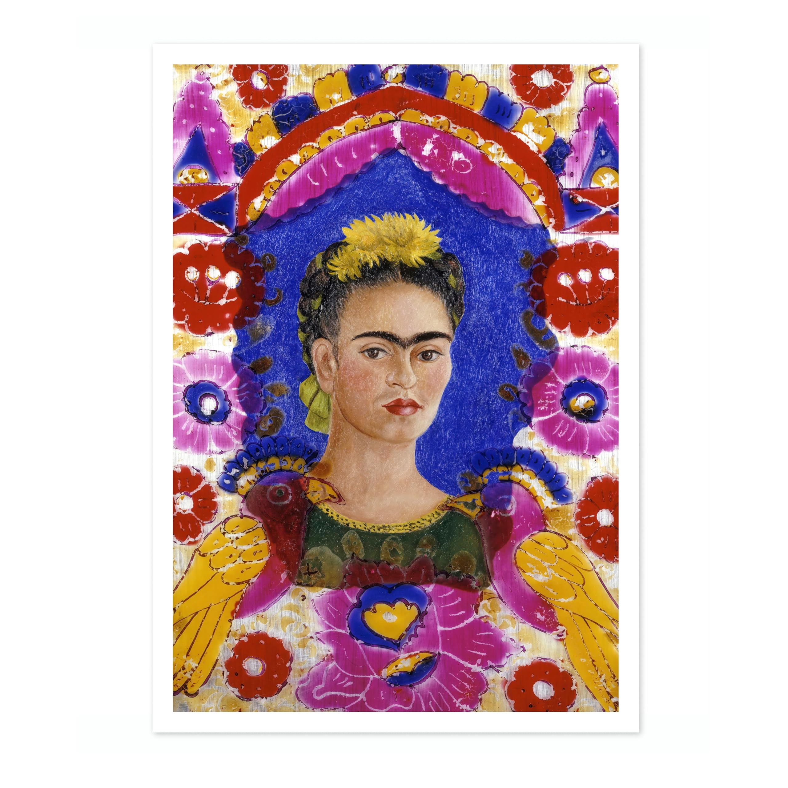 The Frame Frida Kahlo Poster, Classic Art Painting Print, Art Exhibition Neutral Wall Art, Vintage Minimalist Home Decor Picture, A2 (Print Only) - 59.4x42cm