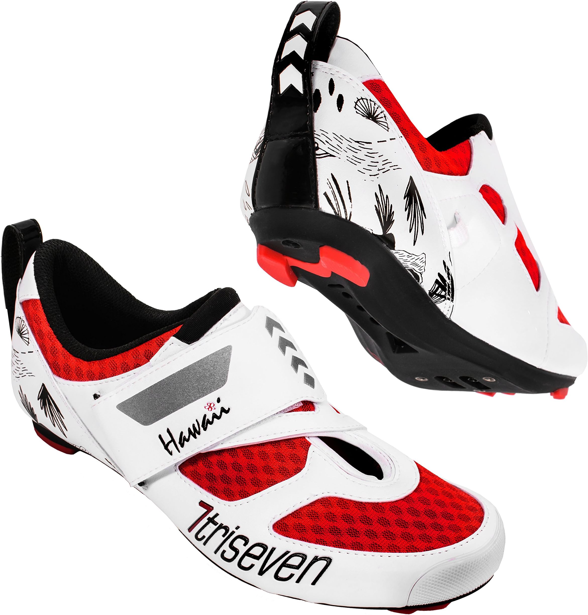 TriSeven Premium Nylon Triathlon Cycling Shoes | Lightweight & Fiberglass Sole