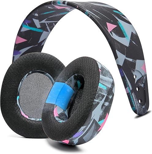 WC Combo de almohadillas y diadema de silicona mejorada para auriculares inalámbricos Nova Pro, almohadillas de gel refrescante y diadema de diseño