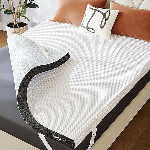 DWVO Memory Foam Mattress Topper Twin, 3 Inch Cooling Twin Size Mattress Topper, Soft Vents Holes Bed Topper with Breathable Washable Ice-Touch disponible en Yaxa Colombia