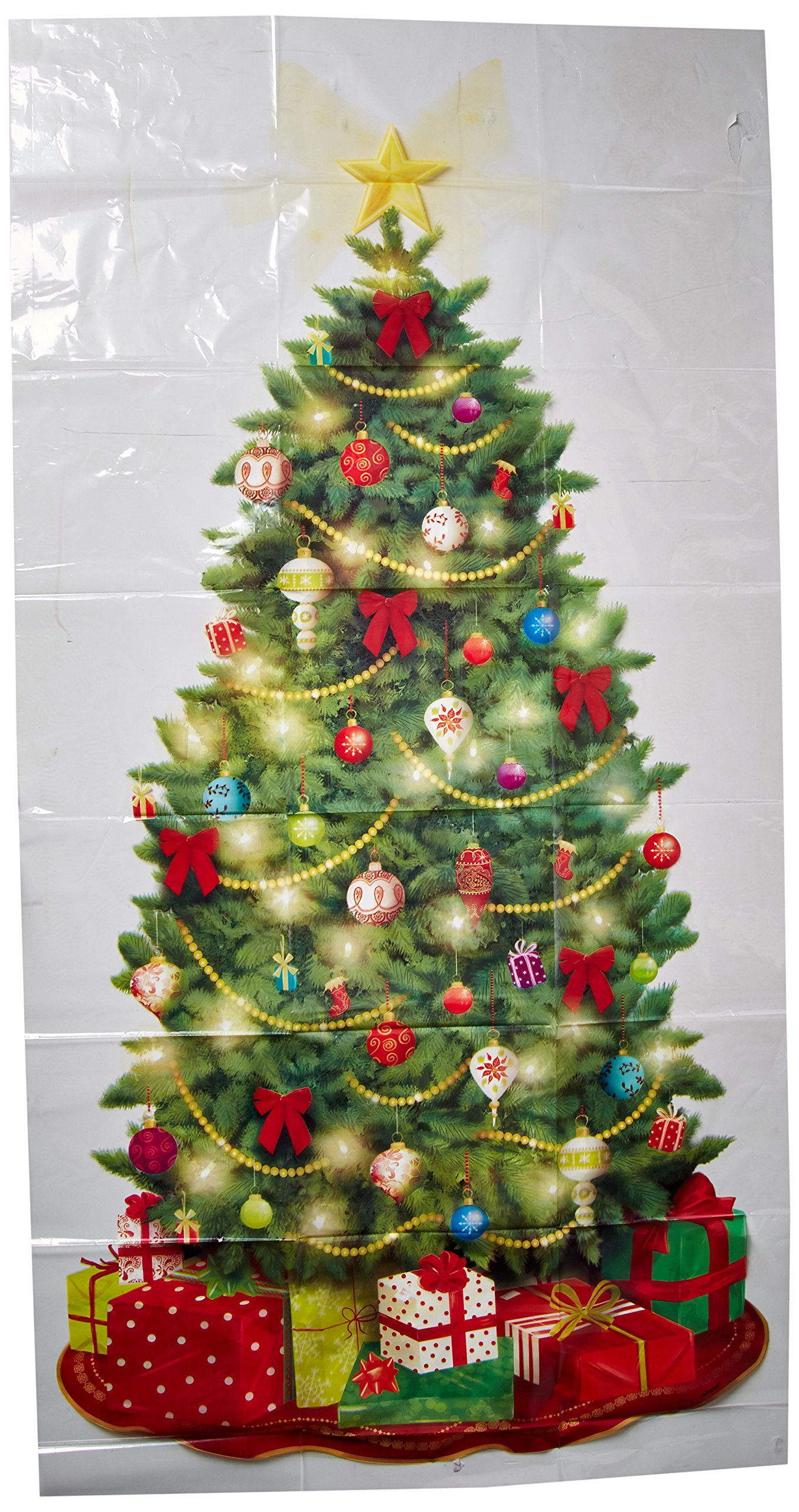 Amscan - Vinilo Decorativo, diseño de árbol de Navidad