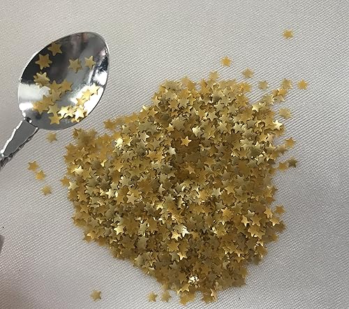 Miniatura 3 de OH! SWEET ART Estrellas de oro comestibles con purpurina de 0.04 onzas. Uso para pasteles, cupcakes, copos y galletas