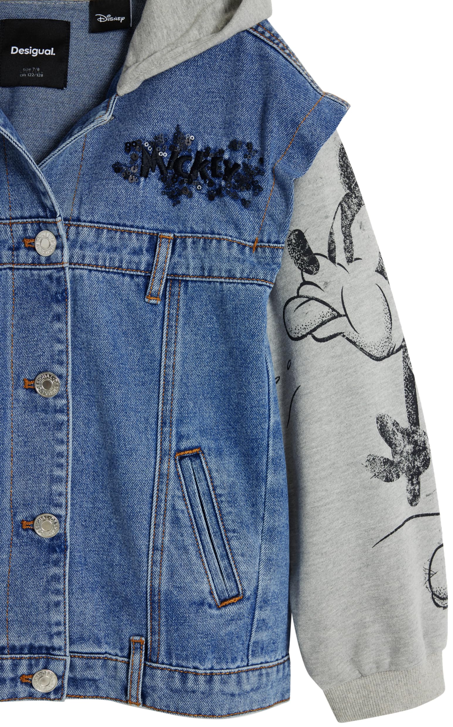 Desigual EXT_PEARL_M, 5007 DENIM LIGHT WASH, 9/10