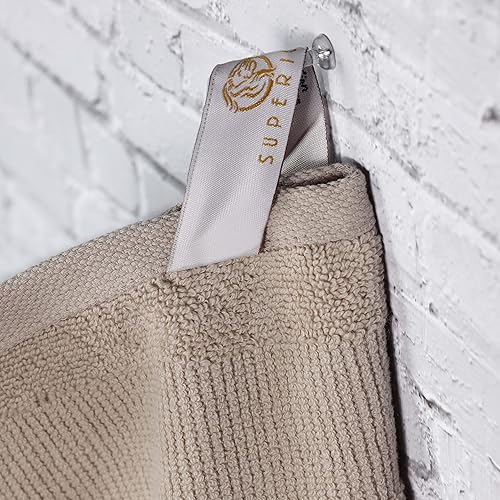 Vista 115 de Superior Roma Cotton - Juego de toallas surtidas de 6 piezas, altamente absorbentes, acanaladas, de secado rápido, para ducha, artículos básicos