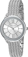 Vista 1 de Anne Klein Reloj de pulsera de malla acentuada con cristal prémium para mujer