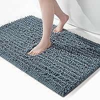 Vista 87 de FLOLEOPA Alfombras de baño de microfibra suave y esponjosa, tapetes de baño absorbentes, antideslizantes, lavables a máquina y de secado rápido