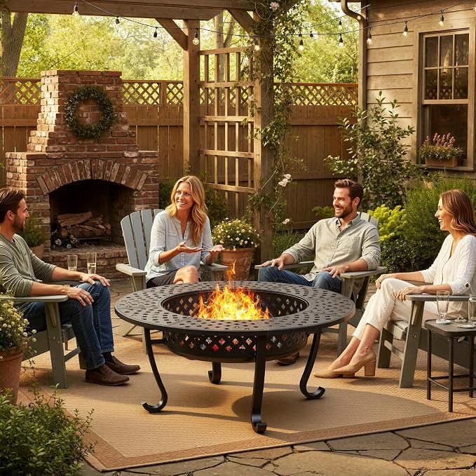 Brasero exterior 3 en 1 Wisteria Lane 43 pulgadas miniatura 9