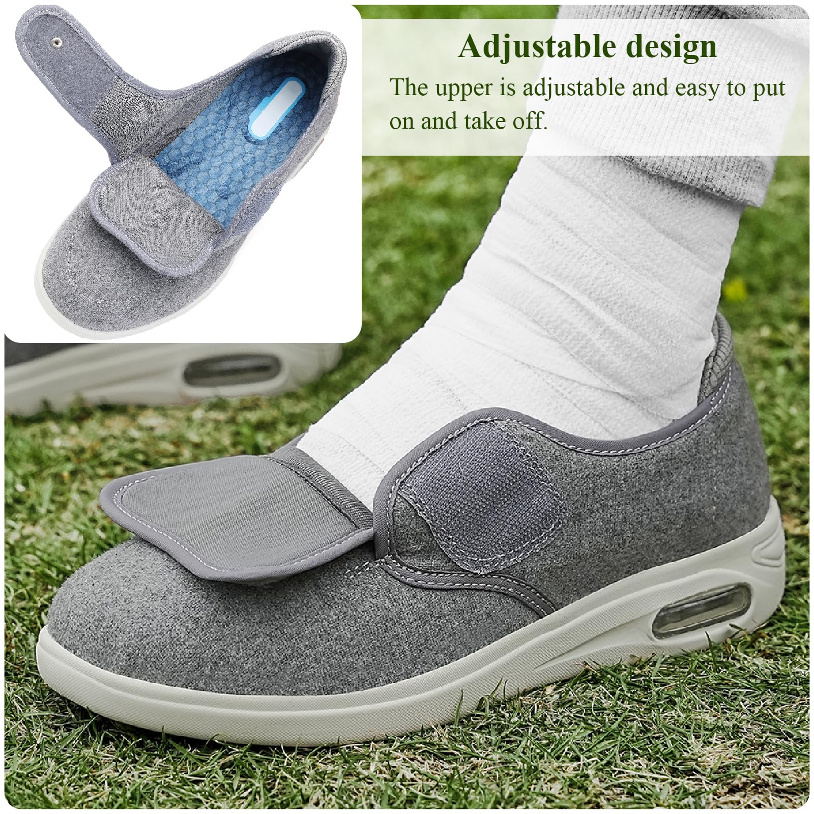 Zapatillas Ancho para Diabéticos Transpirable Mujer Hombres