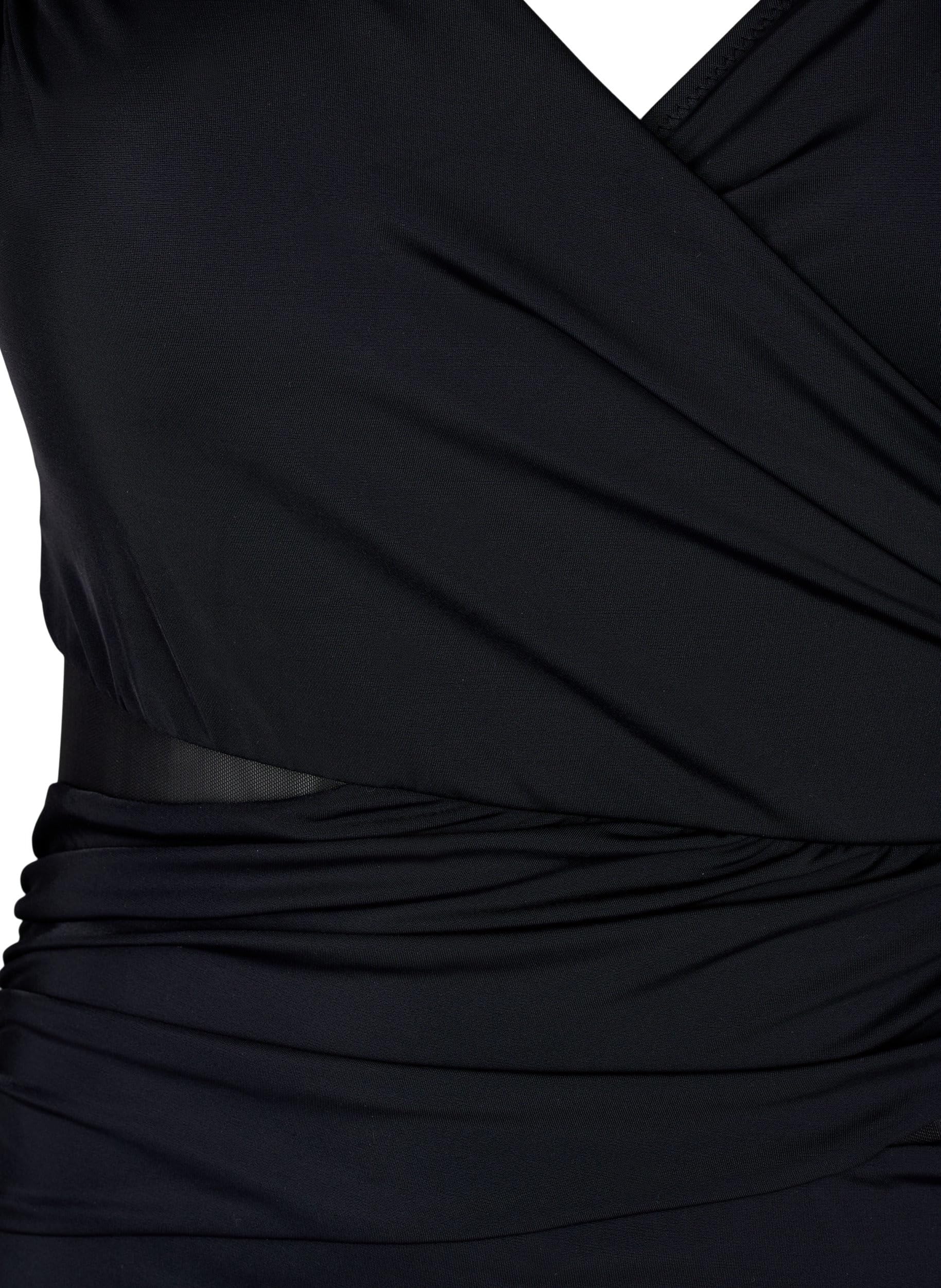 Zizzi Swim by Damen Große Größen Badeanzug mit Wickeleffekt Gr 42-56