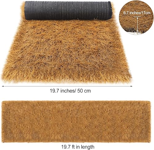 Miniatura 2 de Nuenen Rollo de paja sintética para techo de paja mexicana, artificial, ignífugo, palapa, decoración para techos de bares, cabañas, patios,