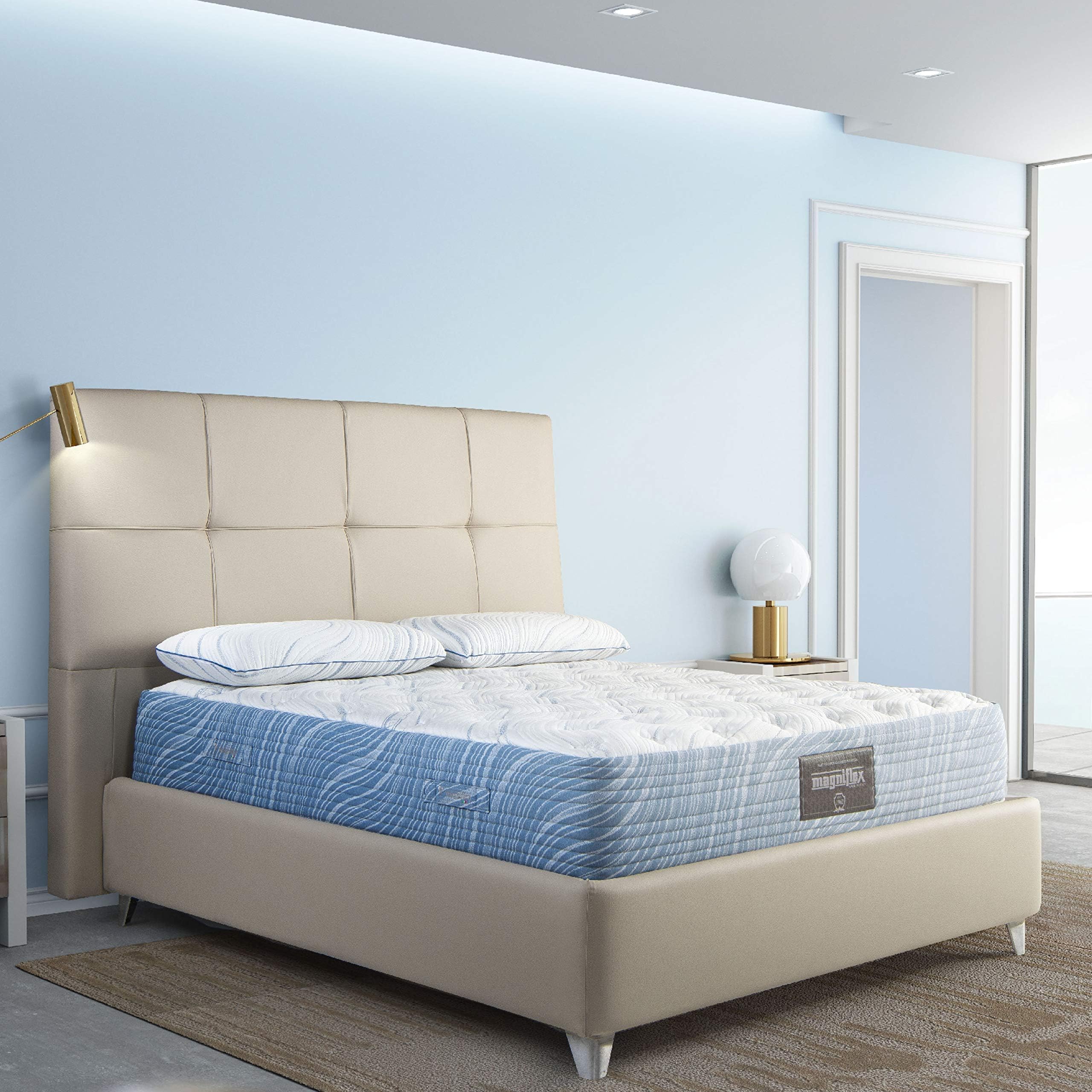 Magniflex Mattress - Magnigel Dual 10 - Queen Mattress - 10 inches - Double Sided - Offers Medium Soft and Medium Firm Comfort - Cover in Natural Viscose - 100% Made in Italy…