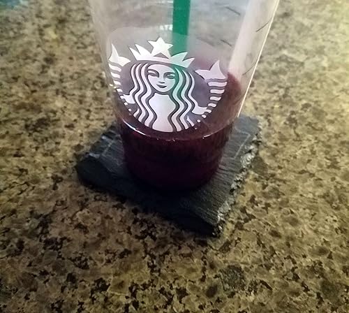 Miniatura 3 de Prepara tu decoración posavasos únicos para motocicleta en pizarra natural, pizarra cuadrada, juego de 5