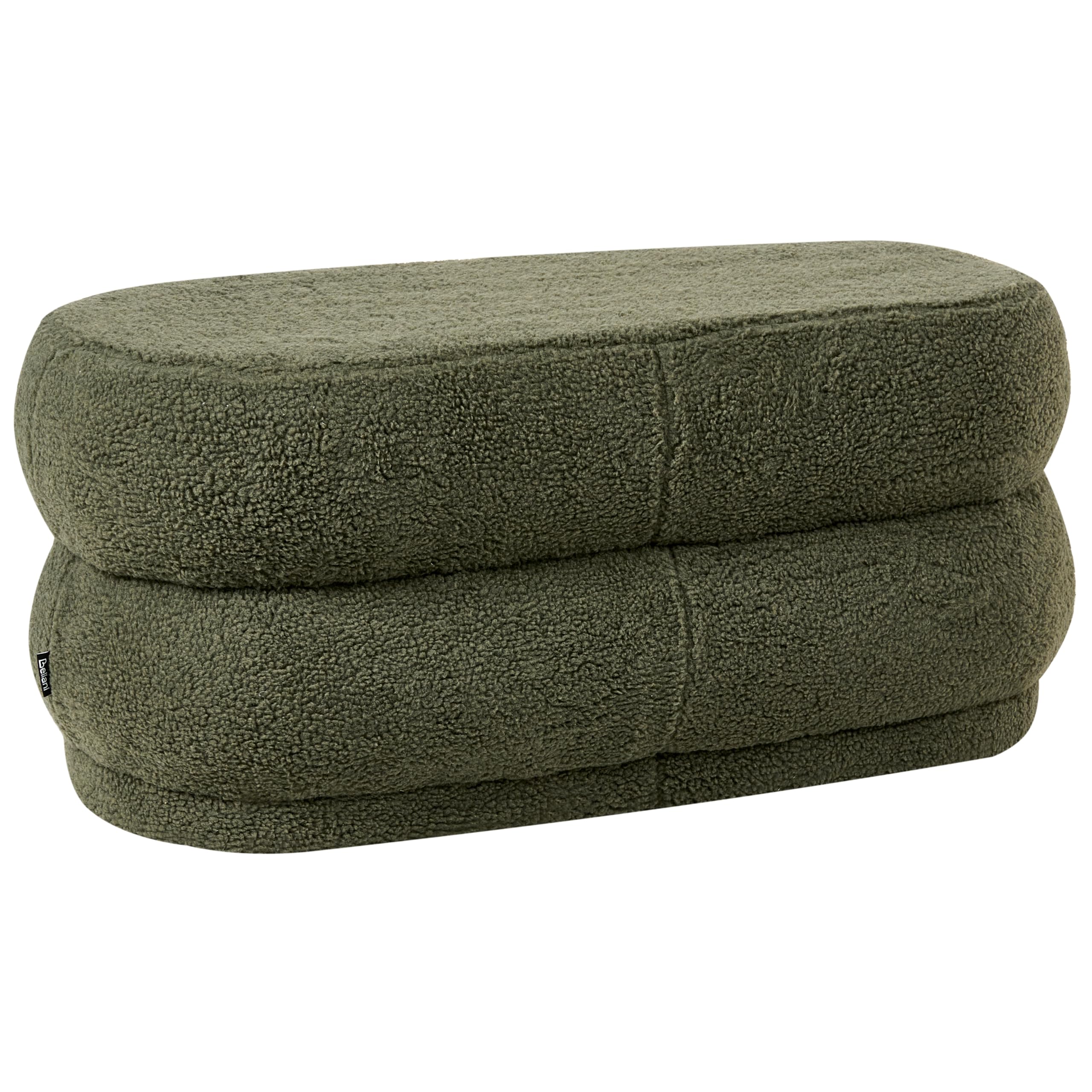 Banc Rembourré Moderne Tabouret d'Appoint Bouclé Vert Ellendale