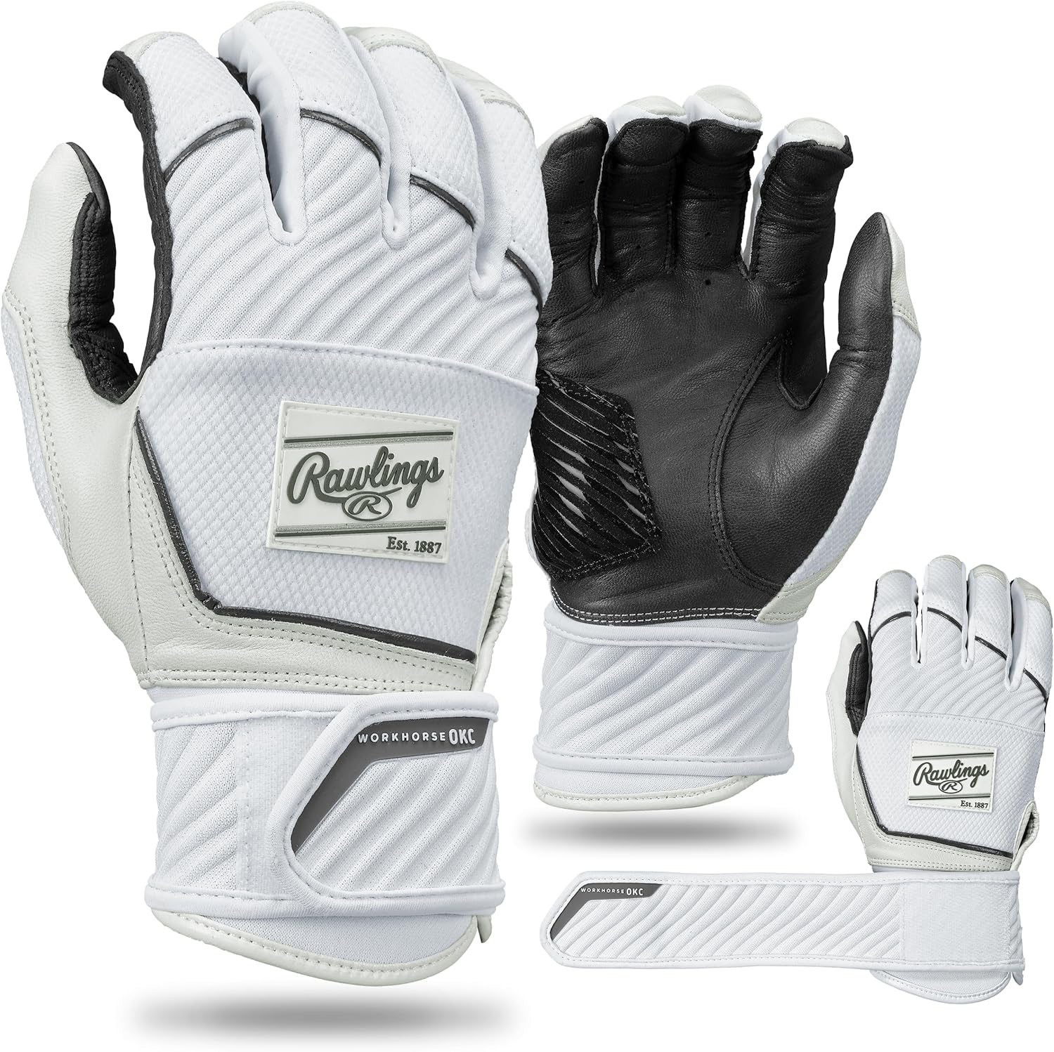 Rawlings | Workhorse OKC Fastpitch Softball Batting Gloves | Adult Sizes