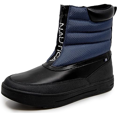 Nautica Mens Weather-Resistant Snow, Insulated Duck Boot - Lace-Up Ankle Boots New Bedford(Wide/Medium Width)