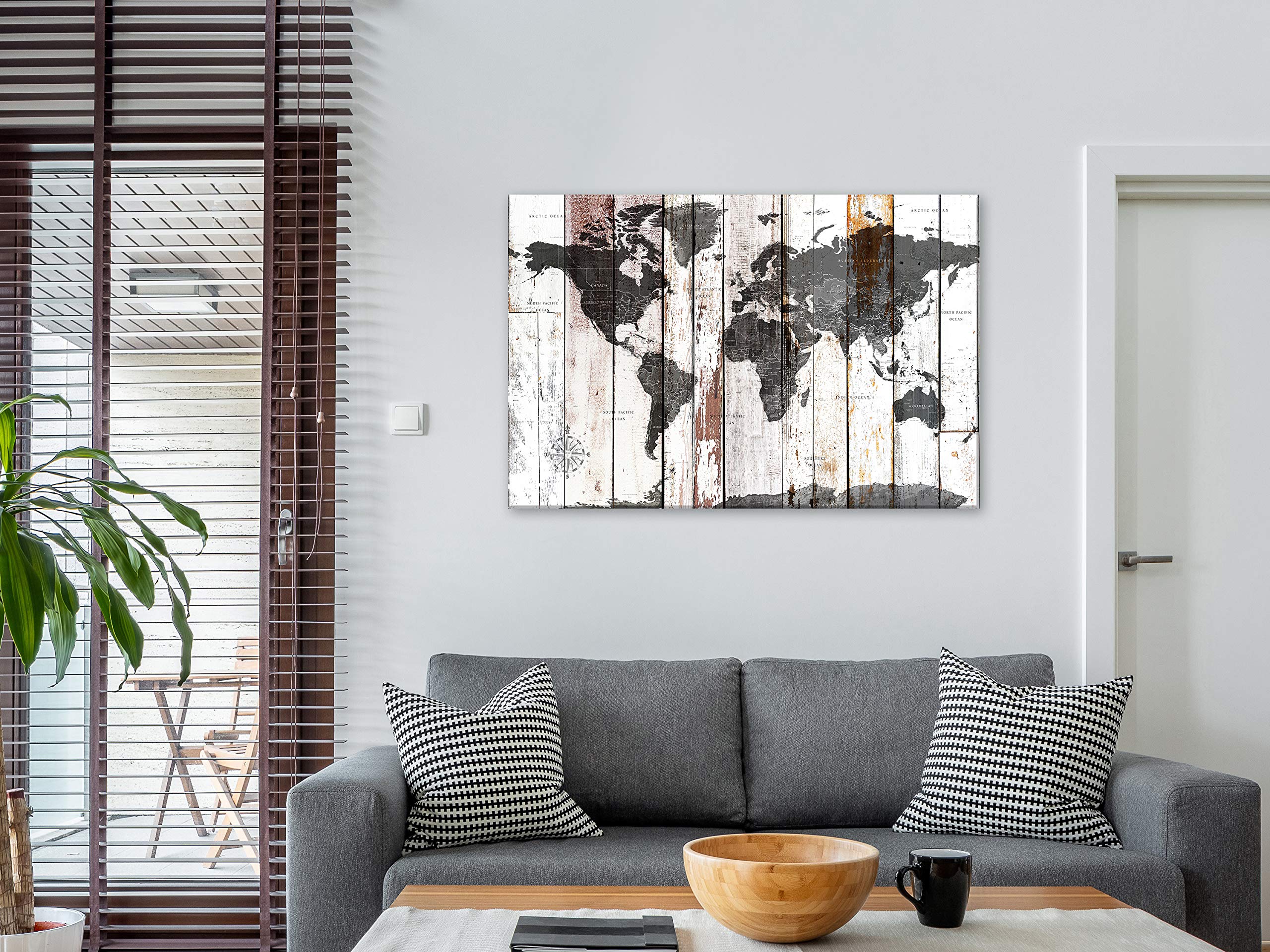 murando Cuadro Acústico Mapamundi 120x80 cm espuma acústica absorbe