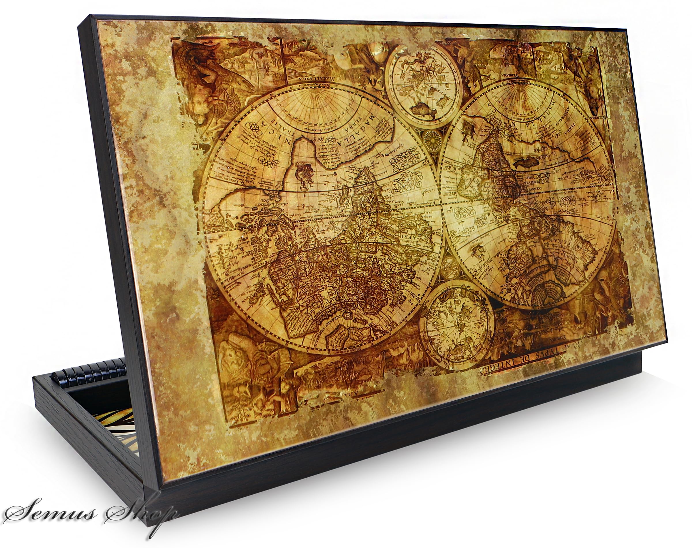 since 1975 Trendy Backgammon Antique Map/Antique World Backgammon Tavla
