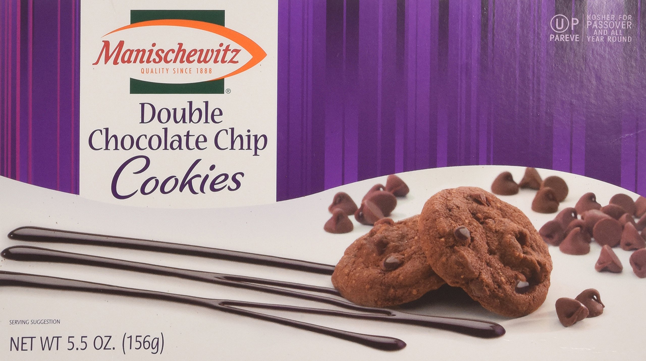 Manischewitz Cookies, Double Chocolate Chip, Passover,5.5000-ounces (Pack of4)