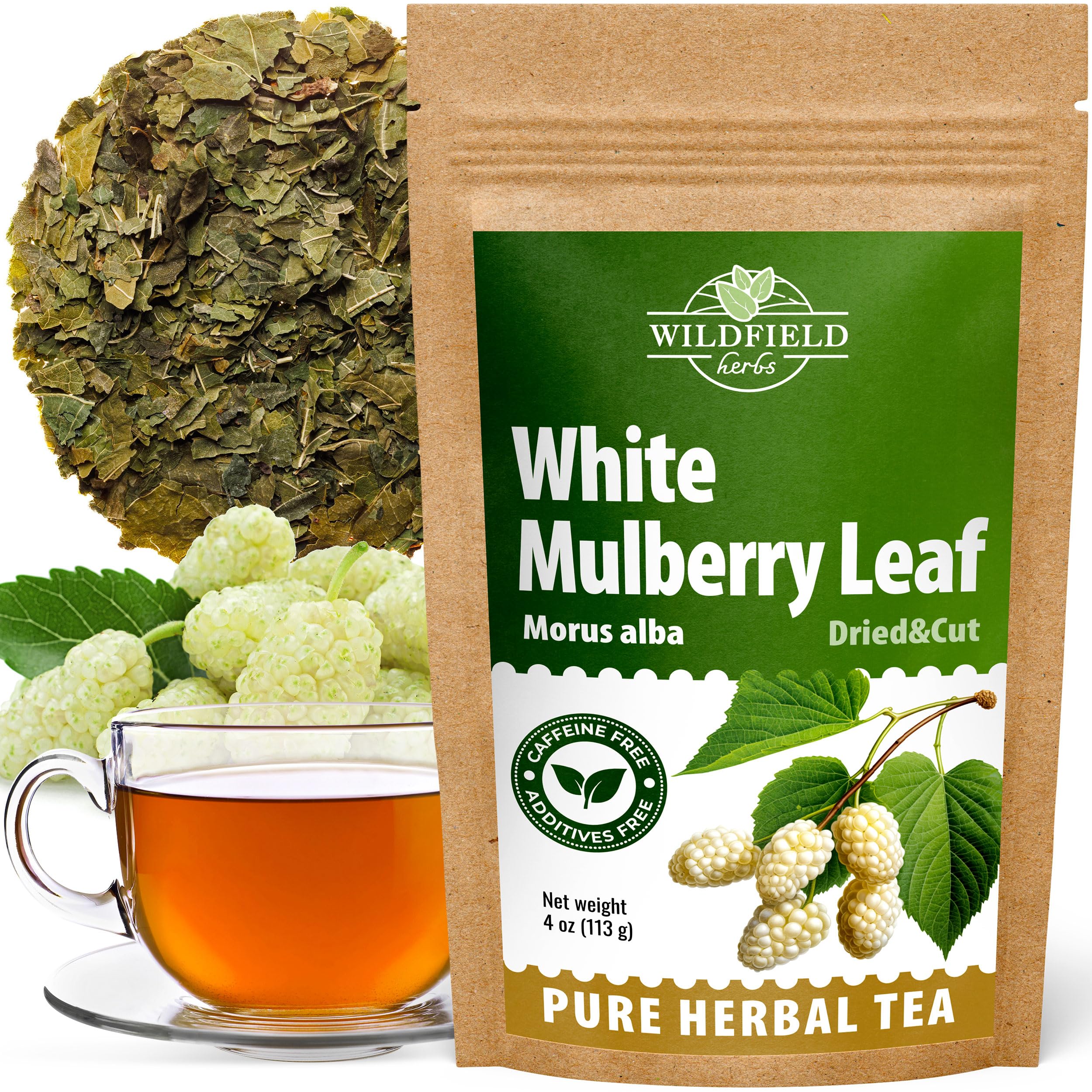 50 Bags White Mulberry Tea Mulberry Leaf Herbal Tea (Morus Alba) - 50 Count 1.5g Bags Herb Hoja De Morera
