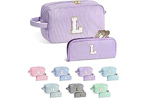 Yoolife Personalized Makeup Bag for Women -- Convenient Cosmetic Toiletry Pouch