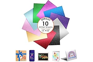 Glittery Vinyl Sheets for Artistic Creations and DIY Delights