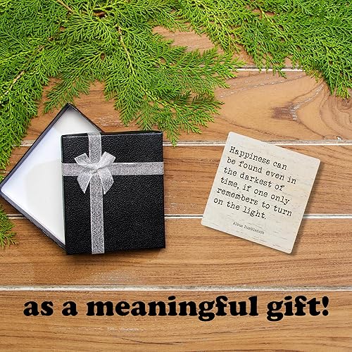 Miniatura 4 de Letrero de madera motivacional, la felicidad se puede encontrar incluso en la oscuridad del tiempo, decoración de mesa de escritorio, regalos para