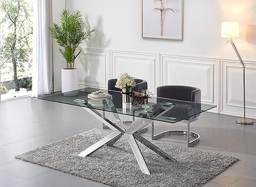Miniatura 21 de Meridian Furniture Gianna Collection Modern | Silla de comedor tapizada de terciopelo contemporáneo con marco de metal cromado pulido, 24 pulgadas
