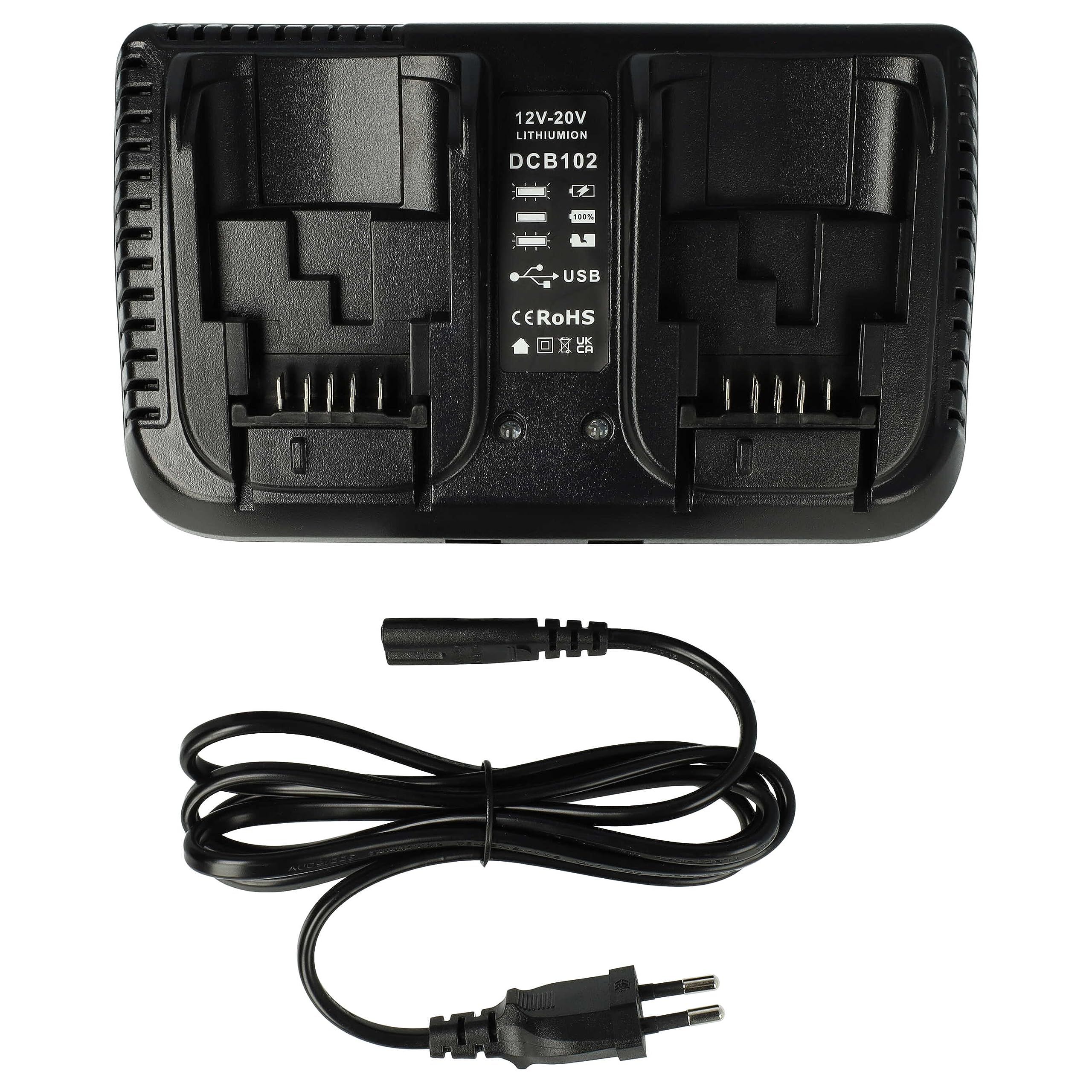 vhbw Chargeur Double Compatible avec Dewalt DWST1-75659-QW