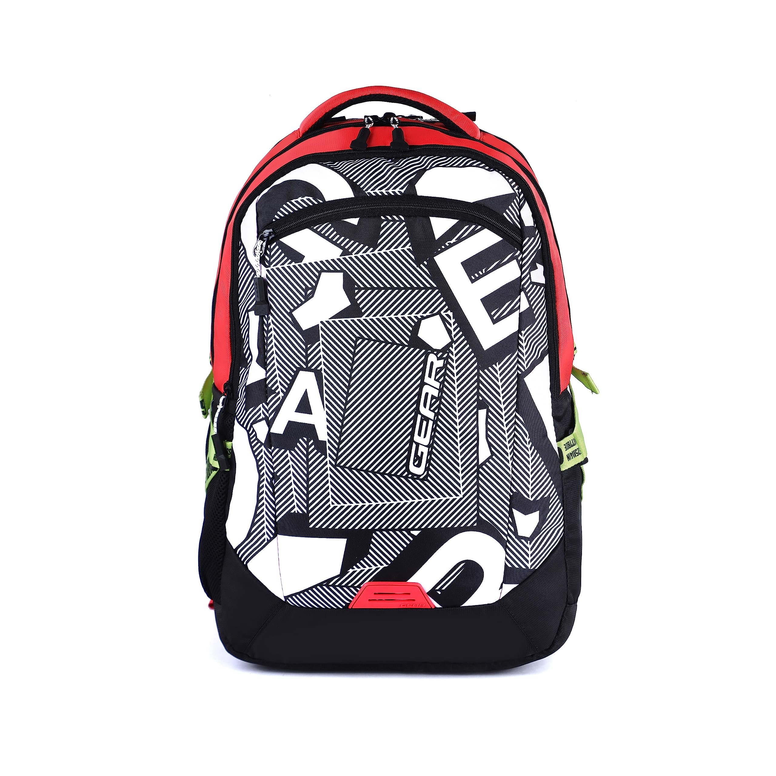 Gear Riddle 38L Large Water Resistant 4 Compartment School Backpack/Casual Daypack/Travel Standard Backpack/Kids/College Bag For Boys/Girls/Men/Women (Red)