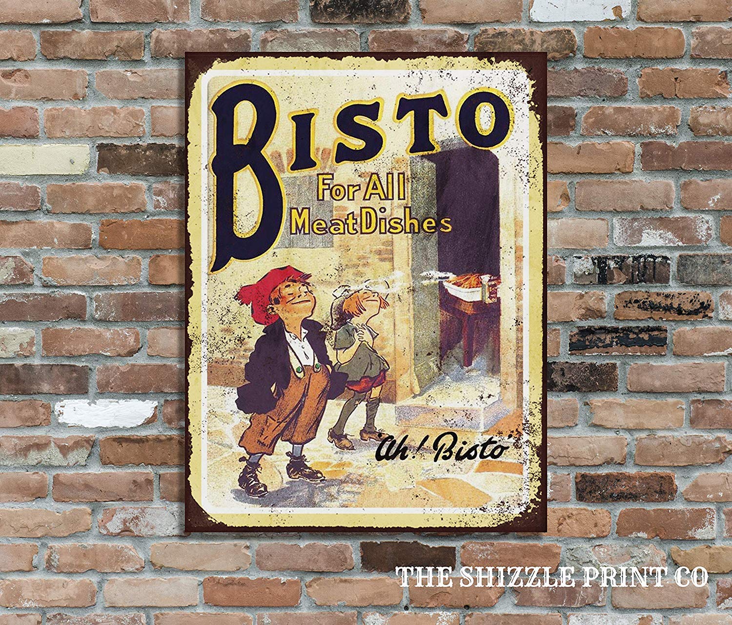 Bisto Gravy For All Meat Dishes Retro Vintage Metal Sign (10 x 8")