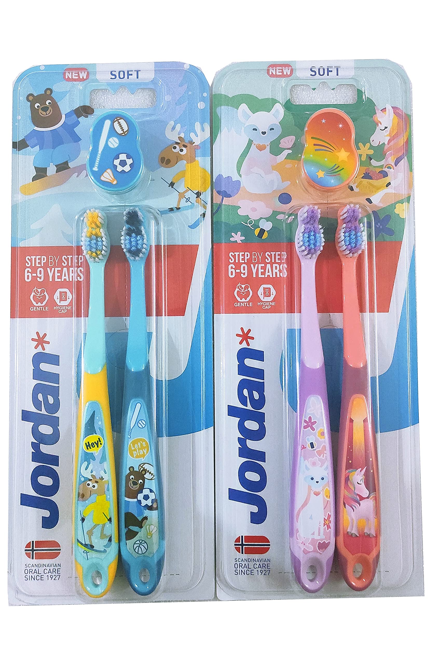 Jordan Step 3 Kids Manual Toothbrush, 6-9 Years, Soft Bristles, Bpa Free (Pack Of 4, 6-9 Years-Multi Color)-picture-40