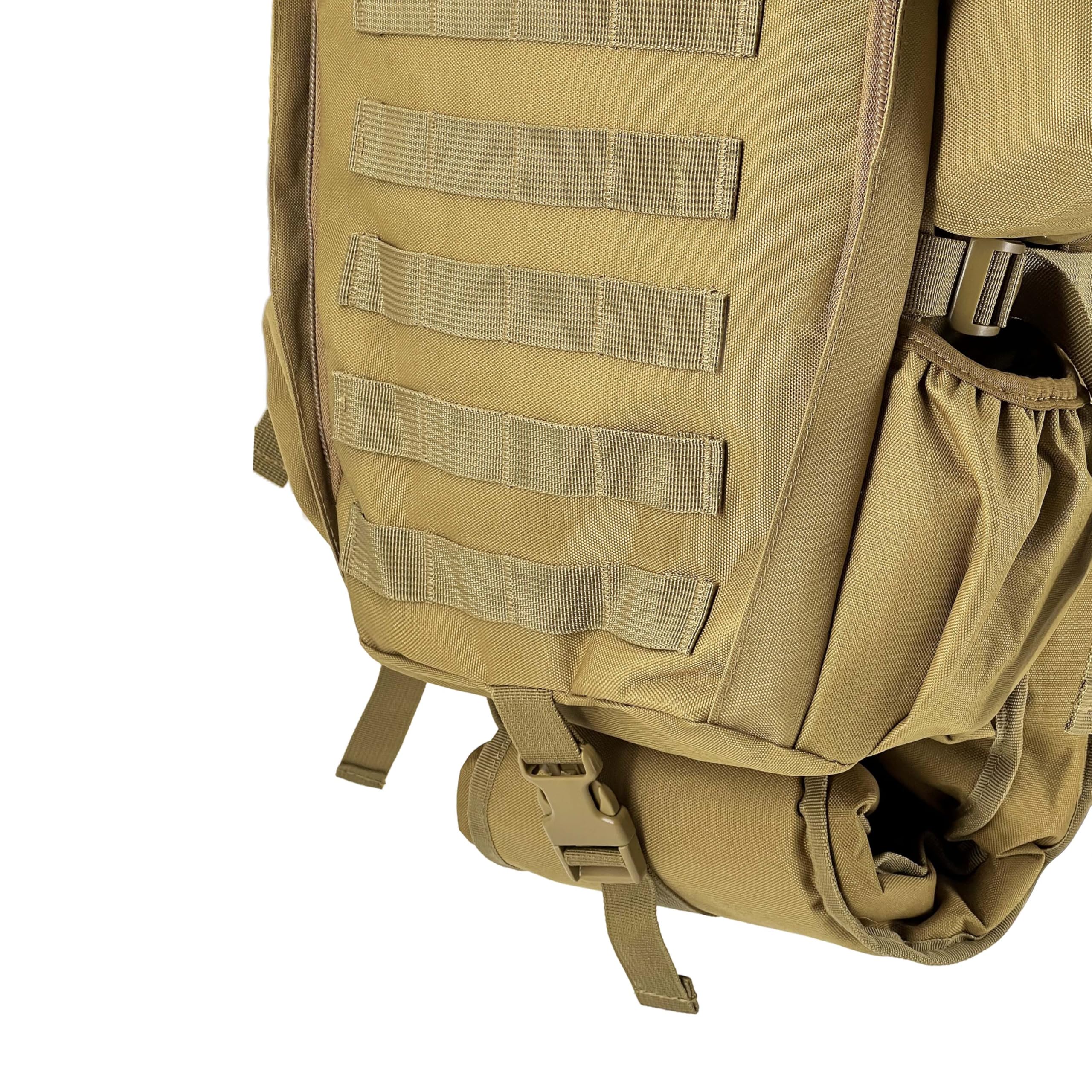 Alephnull Zaino tattico per fucili Borsa telescopica doppia per fucili Custodia impermeabile in poliestere per fucili Compatibile con MOLLE per caccia, tiro, pesca, escursionismo, trekking, campeggio