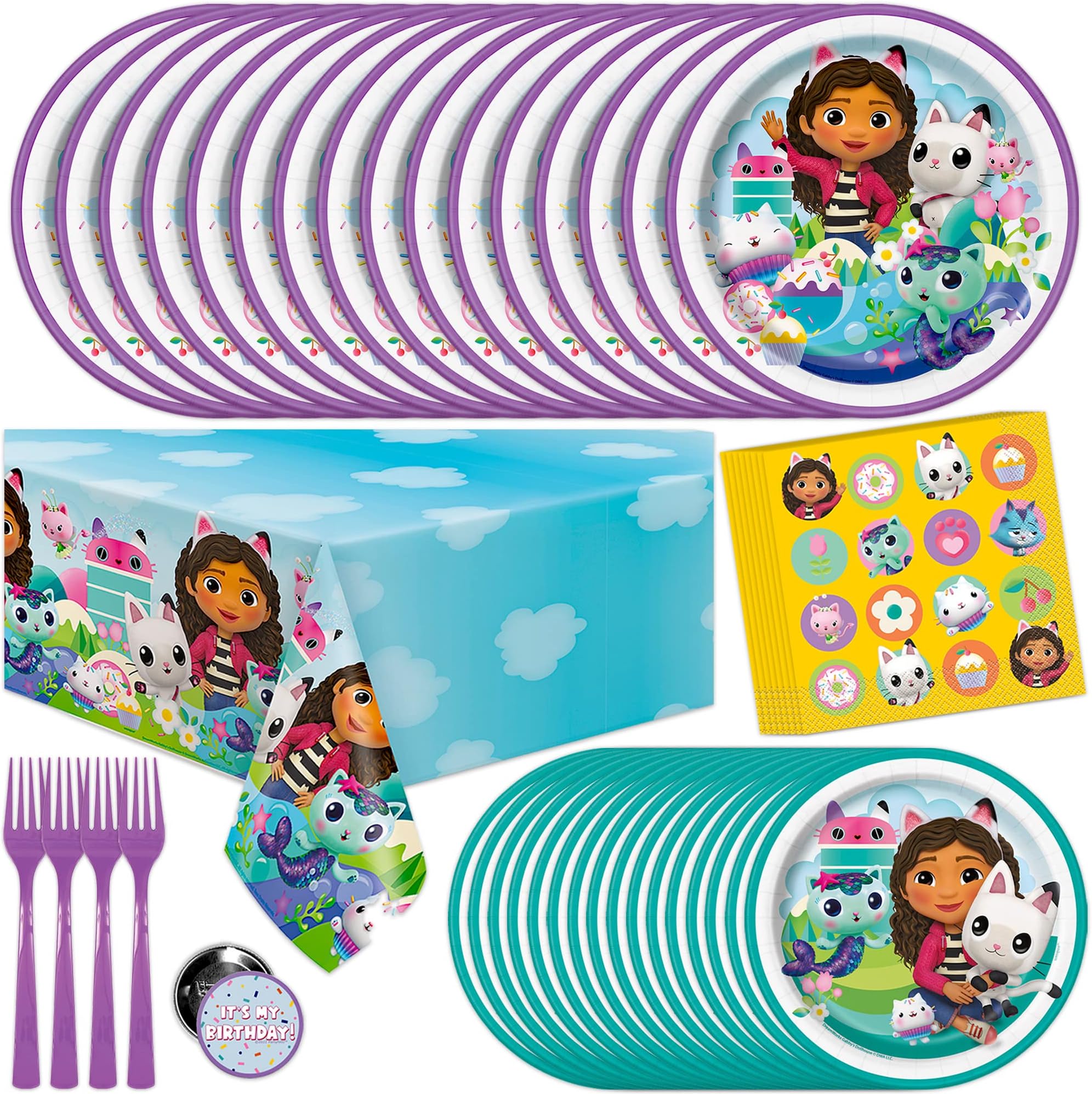 Unique Gabby's Dollhouse Party Supplies | Gabby Dollhouse Birthday Party Supplies | Serves 16 Guests