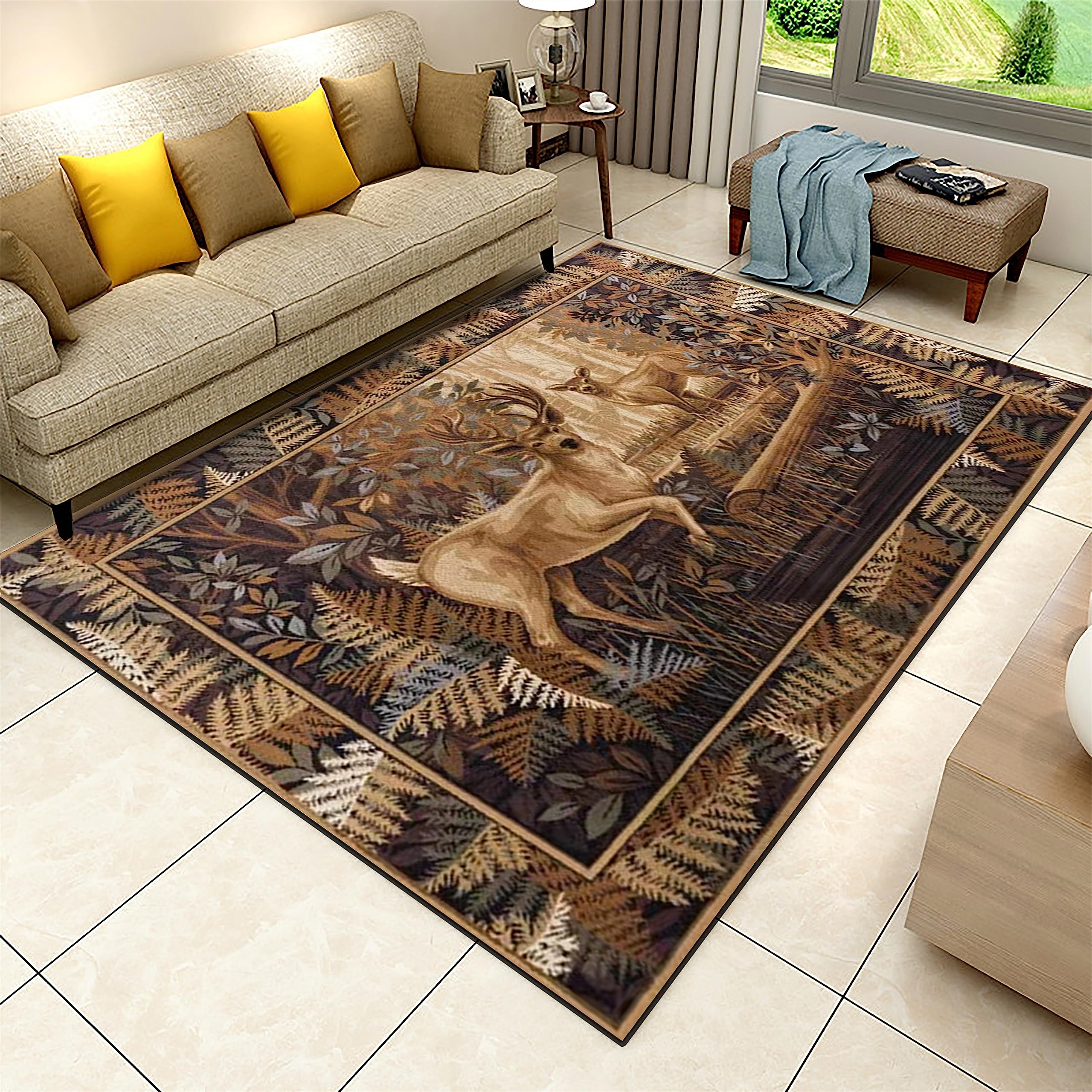 Forest Black Brown Living Room