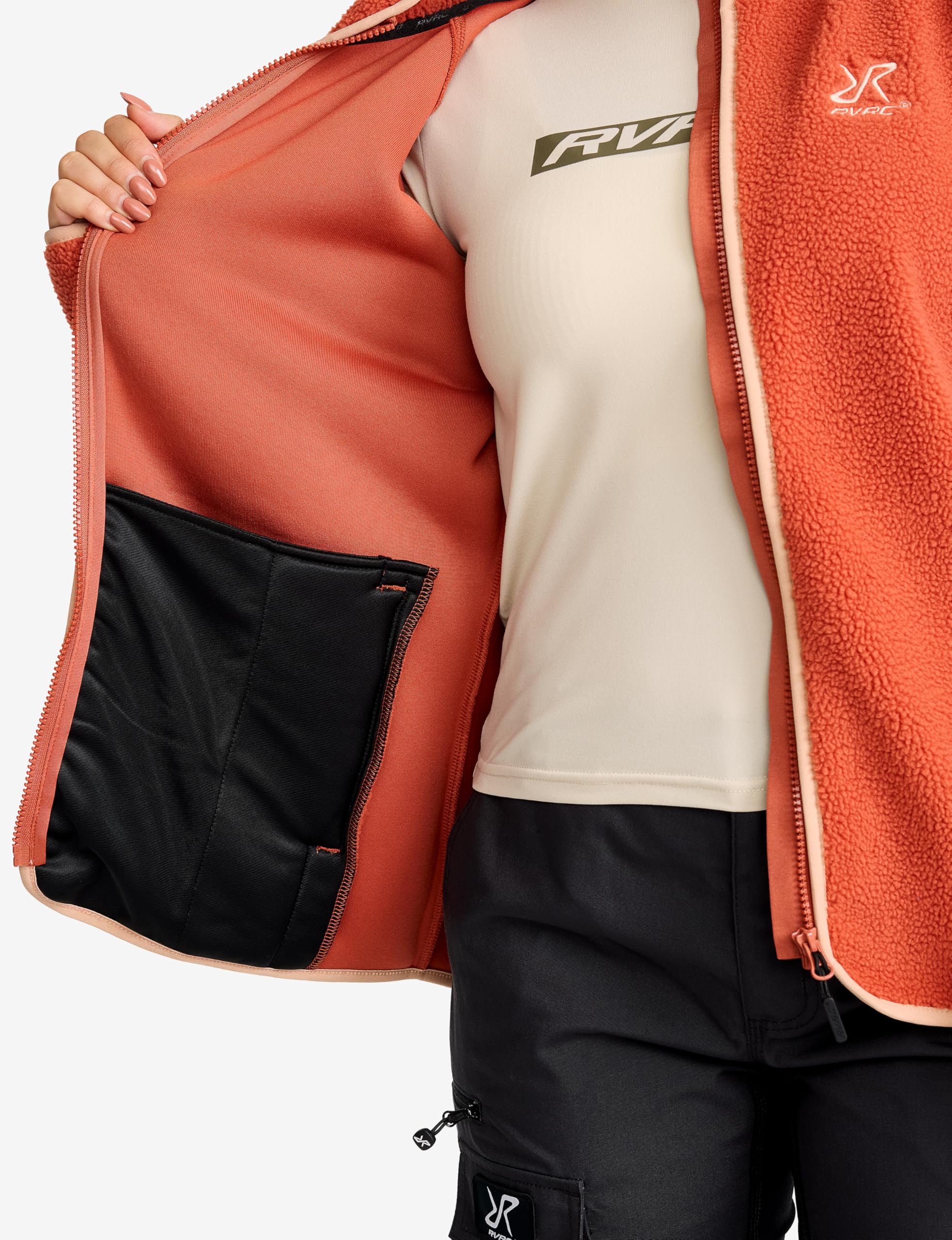 RevolutionRace Canyon Full-Zip Pile Fleece für Damen, Outdoor Fleecejacken perfekt für Wanderungen und Outdoor-Abenteuer