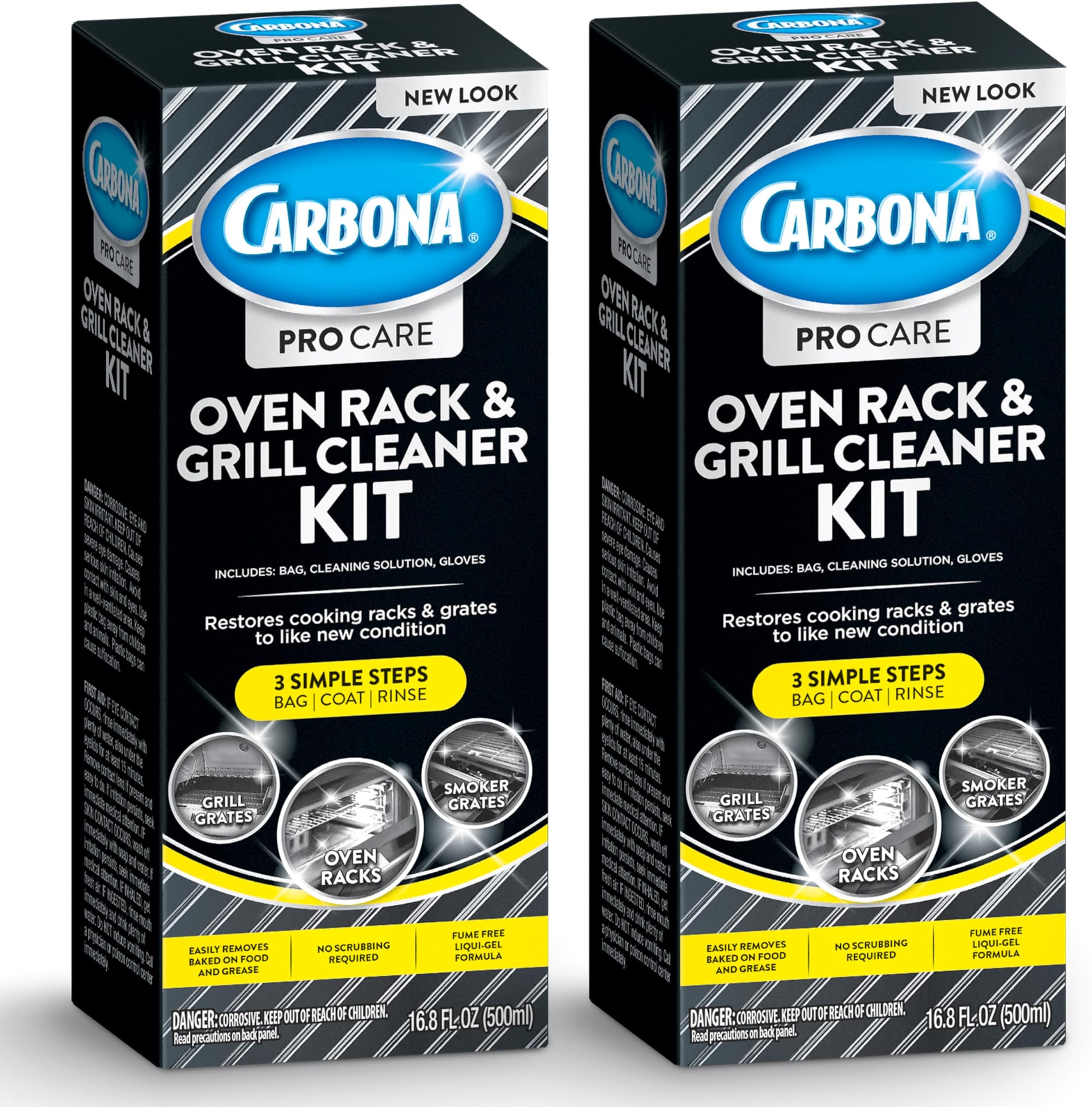 Carbona Grill and Grill Cleaner for Oven - Removes Coarse Grease and Build-up - Griddle & BBQ Cleaning Solution - 2 Pack