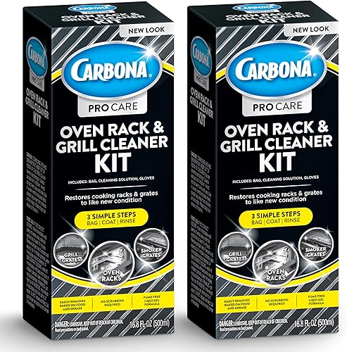 Carbona Limpiador de parrilla y parrilla para horno  Elimina grasa gruesa y acumulación  Solución de limpieza de plancha y barbacoa  16.8 onzas