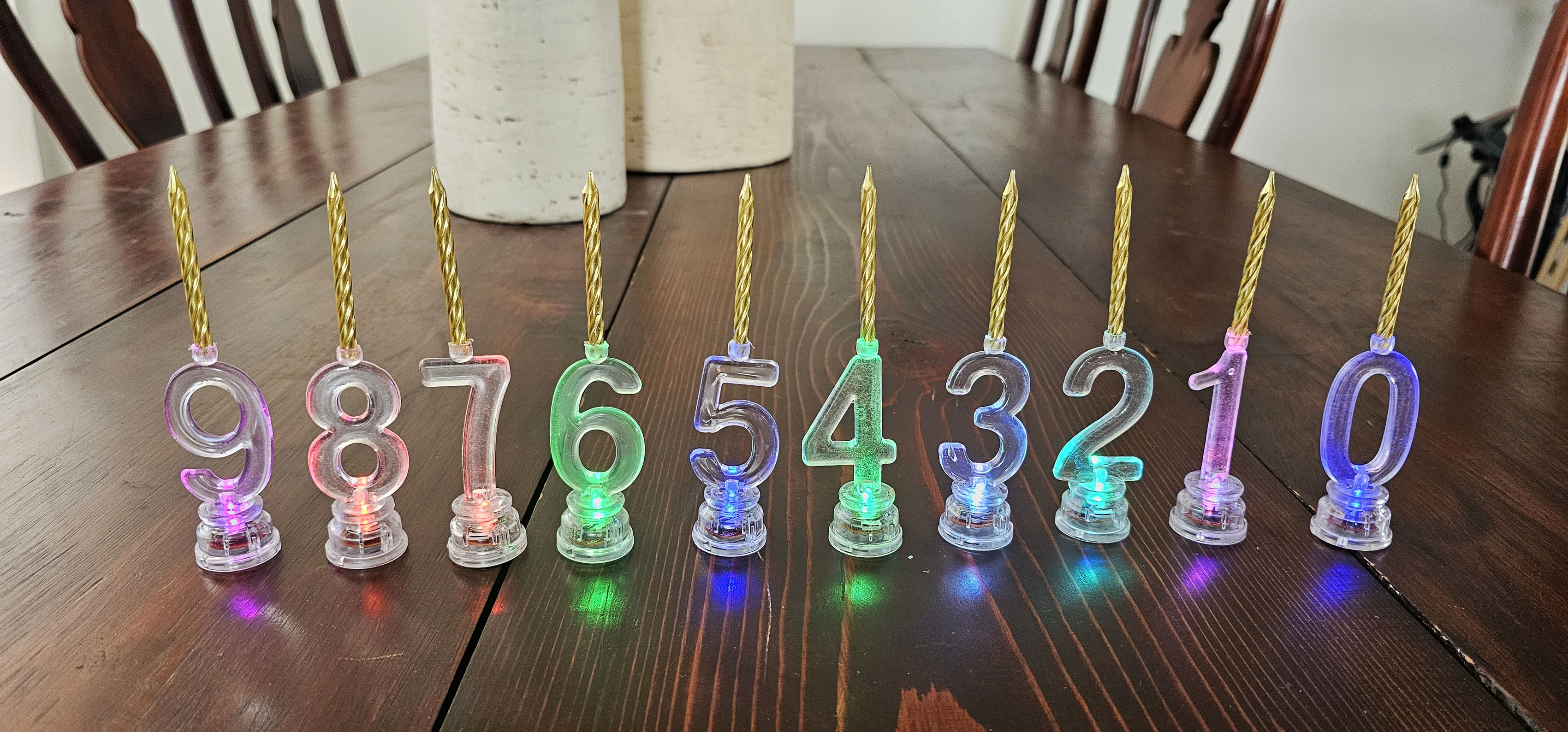 Watch Color Changing LED Birthday Number Candle Set on Amazon Live